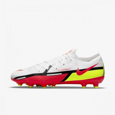 Botas De Fútbol Nike Hombre|Mujer | Phantom GT2 Pro AG-Pro Botas de fútbol para césped artificial Blanco/Volt/Carmesí brillante