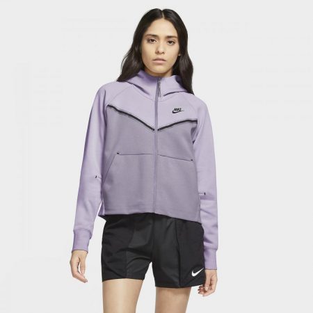 Chaquetas Y Chalecos Nike Mujer | Sportswear Tech Fleece Windrunner Sudadera con capucha con cremallera completa Infinite Lilac/Violet Haze/Negro