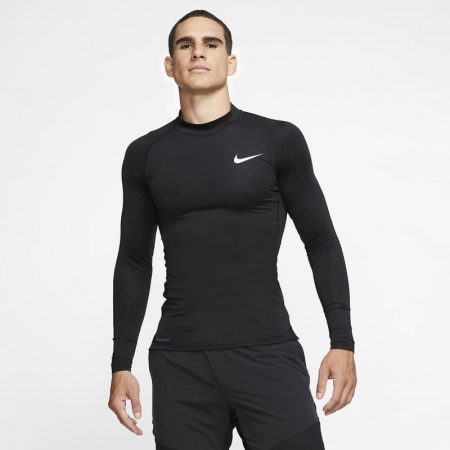 Productos De Compresión Y Capas Base Nike Hombre | Pro Camiseta de manga larga Negro/Blanco