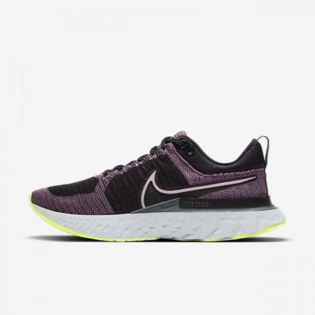Zapatillas De Running Nike Mujer | React Infinity Run Flyknit 2 Zapatillas de running Violet Dust/Negro/Cyber/Elemental Pink