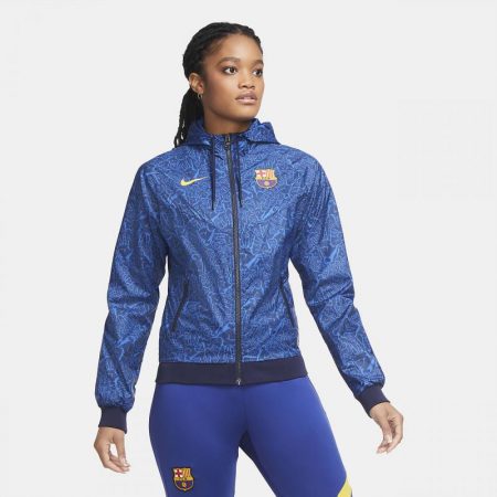 Chaquetas Y Chalecos Nike Mujer | FC Barcelona Windrunner Chaqueta Game Royal/Blackened Blue/Obsidian/Varsity Maize