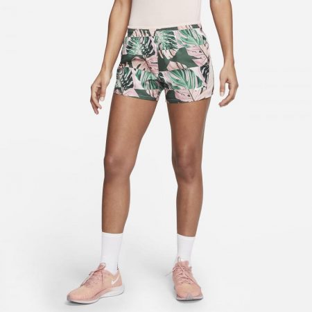 Pantalones Cortos Nike Mujer | 10K Pantalón corto de running con estampado Washed Coral/Galactic Jade