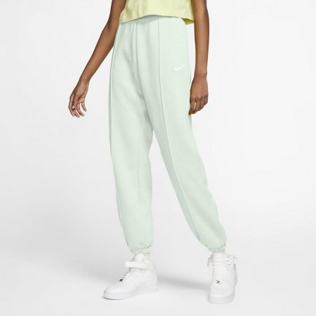 Pantalones Y Leggings Nike Mujer | Sportswear Essential Collection Pantalón de tejido Fleece Barely Green/Blanco