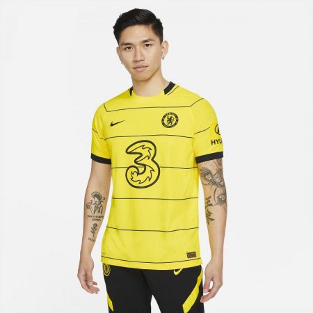 Equipaciones Y Camisetas Nike Hombre | Segunda equipación Match Chelsea FC 2021/22 Camiseta de fútbol Dri-FIT ADV Opti Yellow/Negro